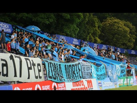 "Hinchada de BELGRANO vs Vélez || Amistoso de #verano en #montevideouruguay " Barra: Los Piratas Celestes de Alberdi • Club: Belgrano • País: Argentina