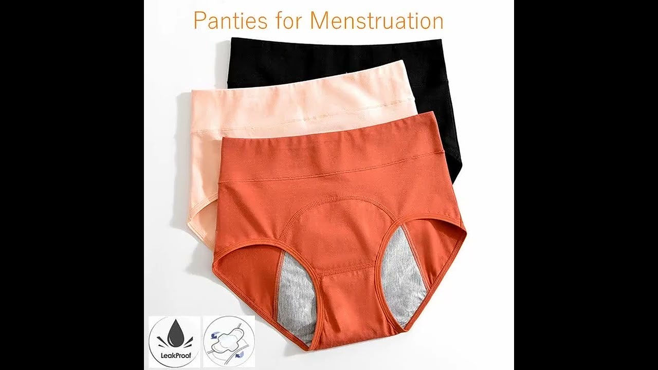 EP 115 Panties for Menstruation Cotton Menstrual Panties High Waist Culotte Menstruelle