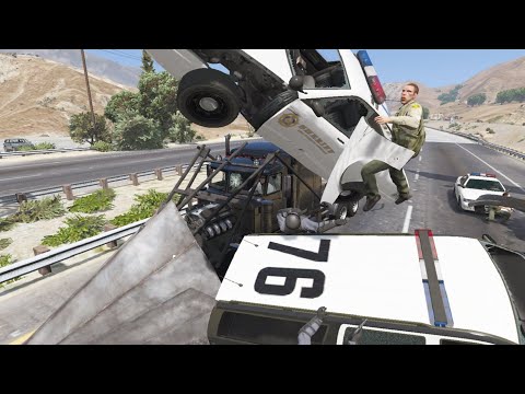 GTA 5 CRAZY PHANTOM WEDGE CRASHES - SUPER CINEMATIC PICTURE ON SLOW MO ep.1