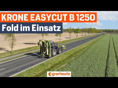 Krone Mähwerk mit besonderer Klapptechnik - Landwirte mähen auf 12,5 m