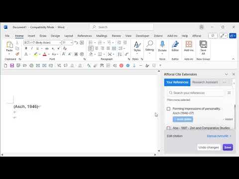 Afforai Word Add-In Problem