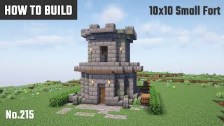 マイクラ建築：塔みたいな小さい砦の作り方。10x10ブロックで簡単に。No.215【Minecraft】