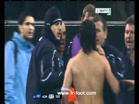 altercation gattuso fight vs Tottenham 15-2-2011