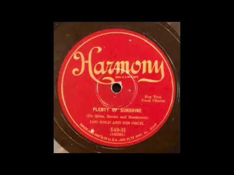 Plenty Of Sunshine by Lou Gold and His Orchestra, 1927