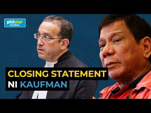 Duterte sa ICC:  Closing statement ni Nicolas Kaufman sa Duterte pre-trial