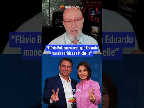 Flávio Bolsonaro pede que Eduardo maneire críticas a Michelle, diz Josias de Souza
