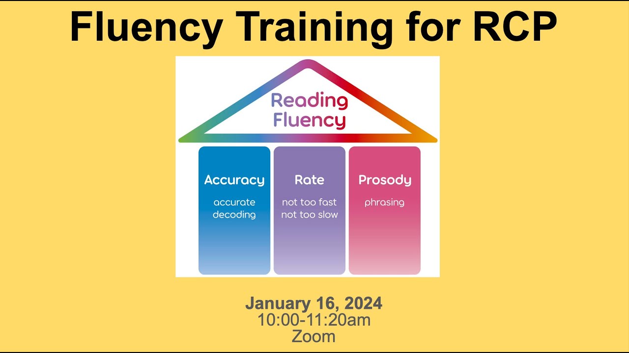 Fluency Training Sept 11 2025 for RCP