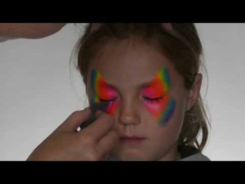 Rainbow Butterfly Face Paint Tutorial