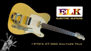 Video thumbnail for 1970's ELK CT 360 410 Cutlass Tele by Art, Cars and Guitars -Scott M Fischer