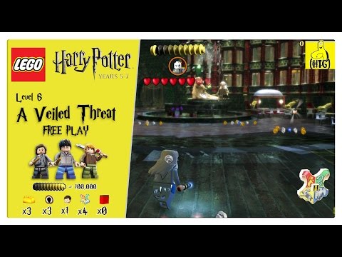 Lego Harry Potter Years 5-7: Lvl 6 / A Veiled Threat FREE PLAY (All Collectibles) - HTG