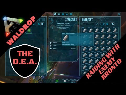 THE D.E.A. RAIDING WITH THE ENEMY BRONTO - Ark: Survivial Evolved Official PvP