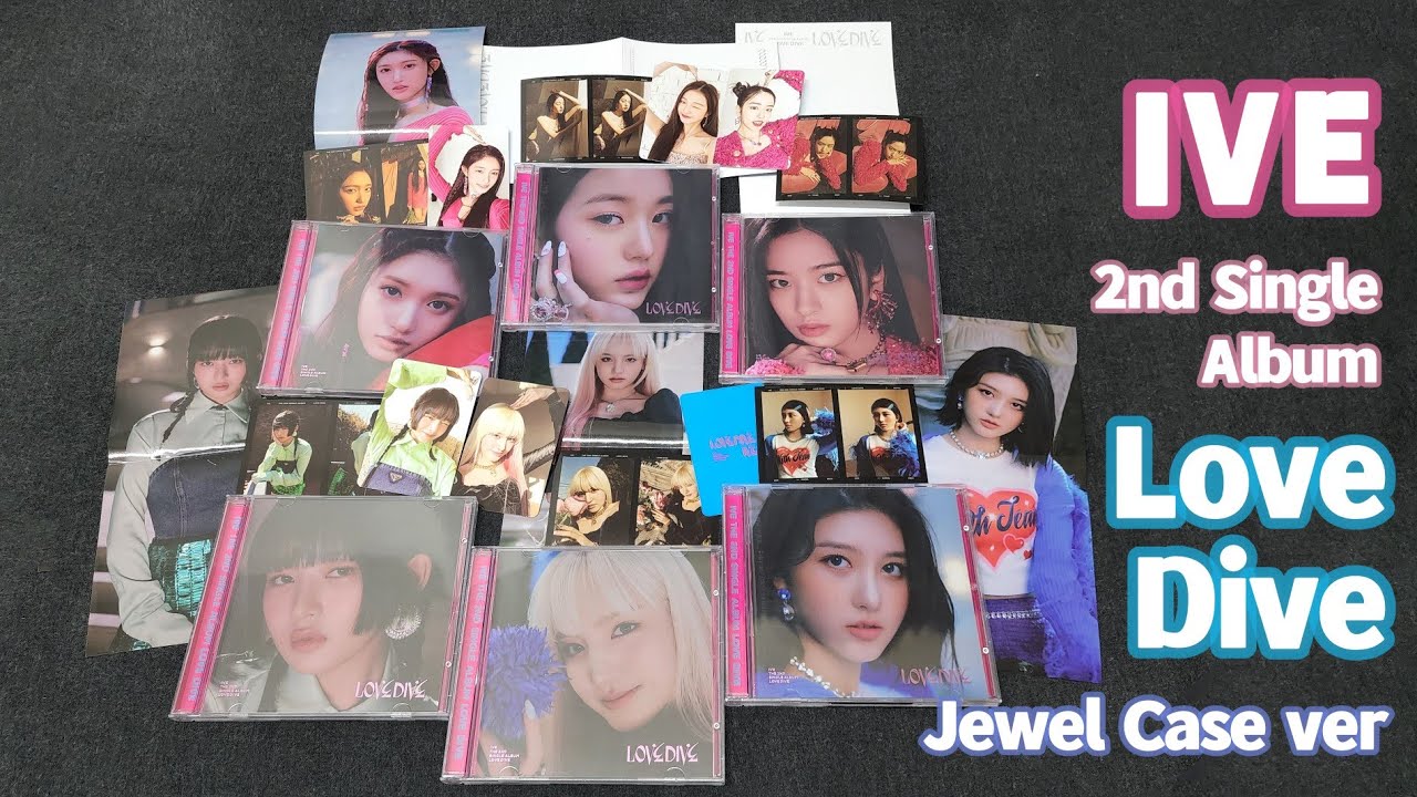 [Unboxing] IVE - 2nd Single Album Love Dive (Jewel Case All Member Ver)