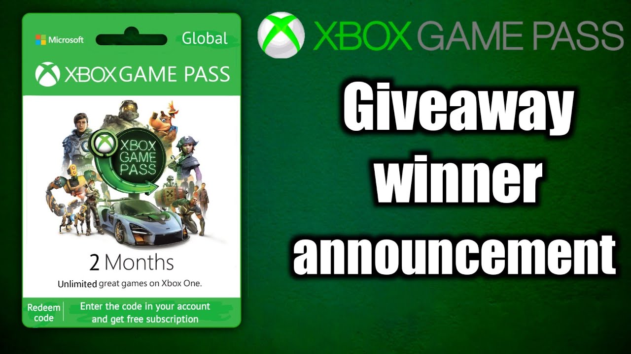 Giveaway winner announcement of xbox game pass ultimate | Optimistic Gamer