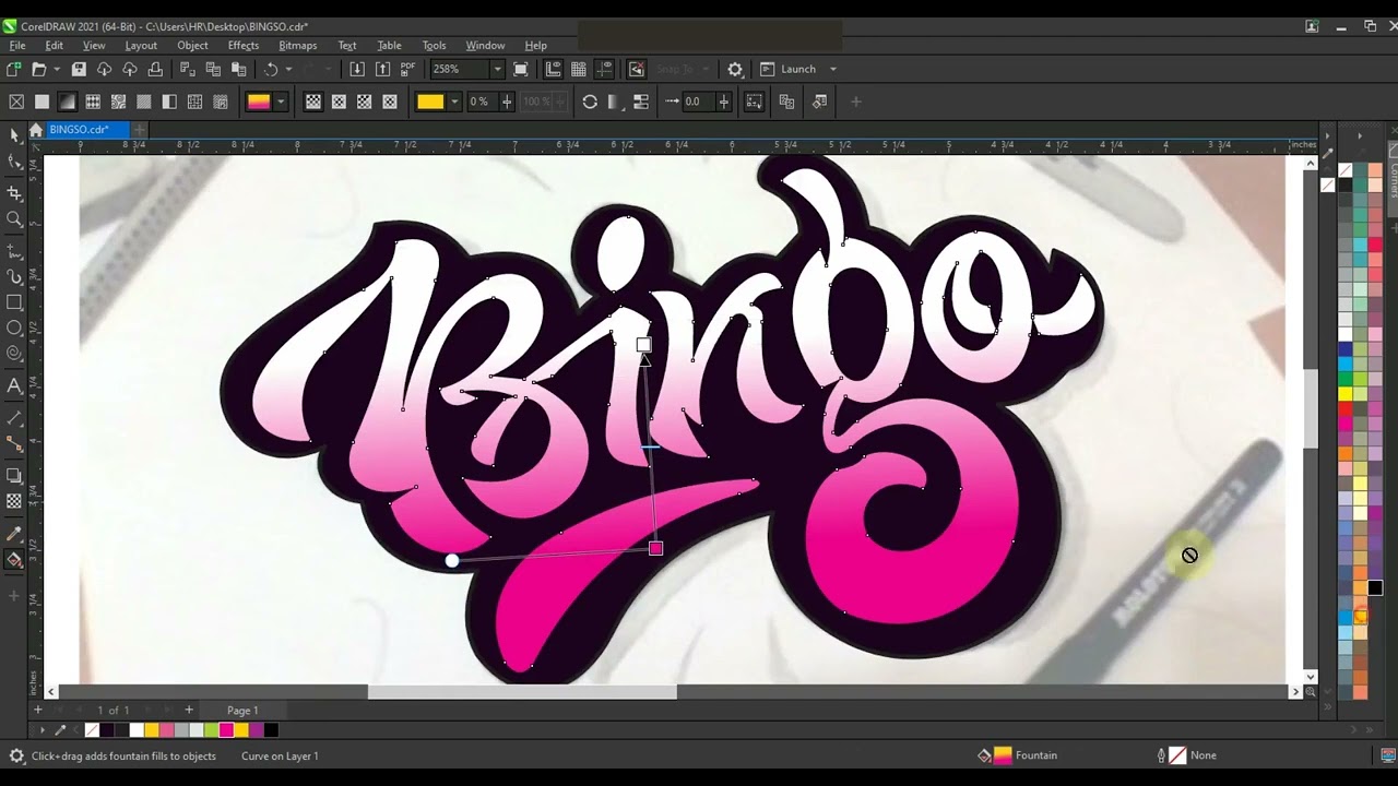 How to Create 3D Text Effects in Coreldraw with the “Freehand Tool” Technique - Ahsan Sabri