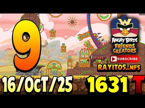 Angry Birds Friends Level 9 Tournament 1631 Highscore  POWER-UP walkthrough
