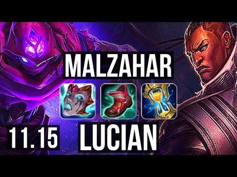 MALZAHAR vs LUCIAN (MID) | 7/1/16, 2.9M mastery, 900+ games, Dominating | KR Diamond | v11.15