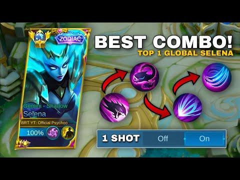 SELENA 1 SHOT COMBO WITH 14 KILLS (MUST WATCH) | SELENA MVP GAMEPLAY | TOP 1 GLOBAL SELENA