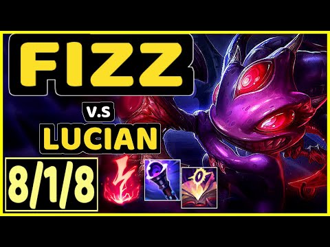 FIZZ vs LUCIAN - 8/1/8 KDA MID GAMEPLAY - EUW Ranked DIAMOND