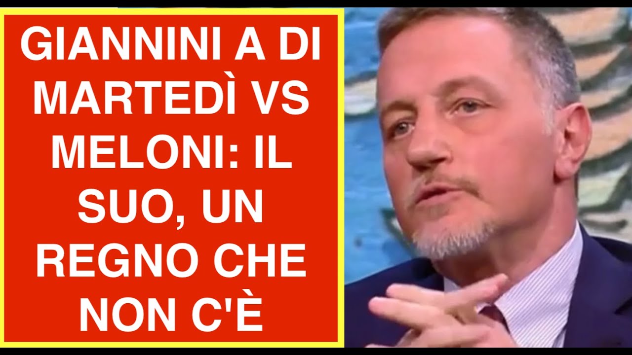 GIANNINI A DI MARTEDÌ VS MELONI: IL SUO, UN REGNO CHE NON C'È