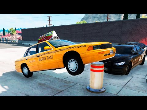Cars and AirPlanes vs Bollards - BeamNG Drive Crashes 4K
