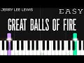 Jerry Lee Lewis Great Balls Of Fire EASY Piano Tutorial