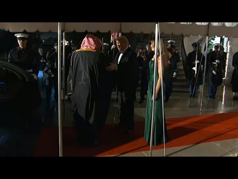 US President and First Lady greet Saudi Crown Prince Mohammed bin Salman at White House dinner | AFP