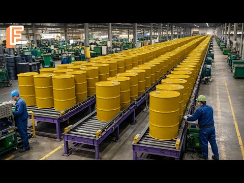 How Millions Of Oil Drums Are Made Every Year Inside Massive Production Line
