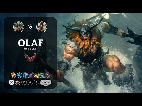 Olaf Jungle vs Nidalee - KR Grandmaster Patch 13.5