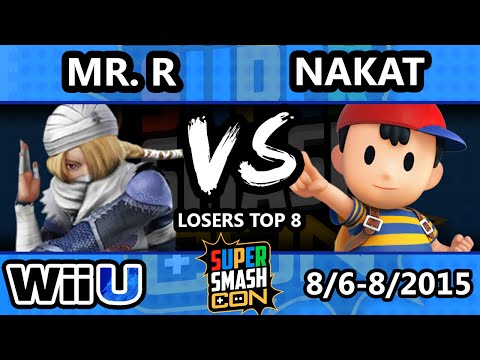 Super Smash Con - Mr. R (Sheik) Vs. NAKAT (Pikachu, Ness) - Losers Top 8 - Smash Wii U