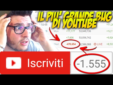 HO PERSO 1000 ISCRITTI PER UN BUG.. CANALE CON -1555 ISCRITTI!! - IL PIU' GRANDE BUG DI YOUTUBE
