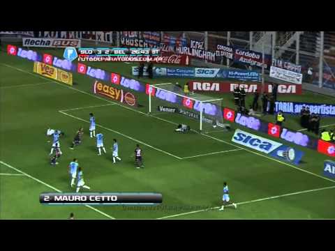 Gol de Cetto. San Lorenzo 4 Belgrano 2. Fecha 16. Torneo Inicial 2013