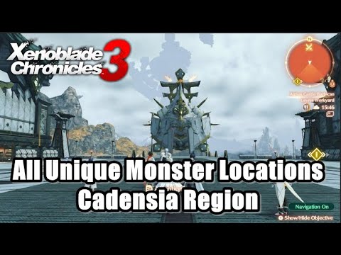 Xenoblade Chronicles 3 All Unique Monster Locations - Cadensia Region