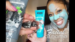 At Home Facial Routine | Sugar Scrub + Clay Mask