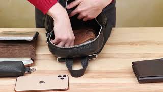 Компактний жіночий рюкзак з натуральної шкіри Shvigel 16317 чорний