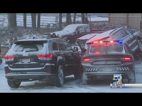 State Trooper Slides Down Hill