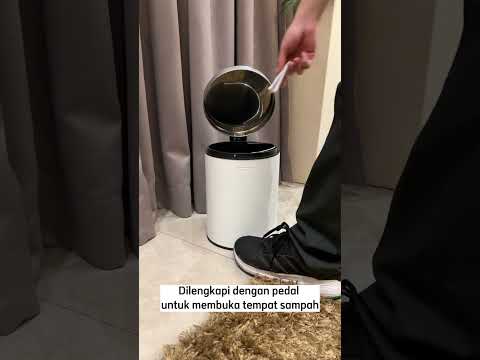 Gambar Krisbow Tempat Sampah Pedal Stainless Steel Round 5 Liter V1 - Putih