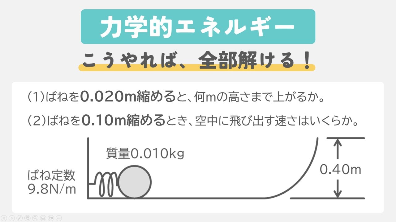 力学的エネルギーの問題はこれだけ覚えれば解ける！【物理基礎 解説】