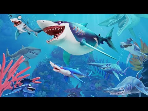 S Sharks Contest! Most Gold Rush & Edibles Eaten! - Hungry Shark World