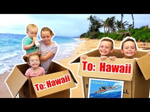 We Pretend to Send Ourselves Overseas To Hawaii! (skit) Kids Fun TV Family Vacation