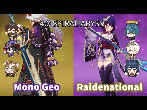 C1 Itto Mono Geo & C1 Raiden National | Floor 12 - 9 Stars | Genshin Impact