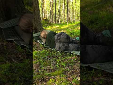 She made camping perimeter alarm and THIS happened 🚨🙀 #lifehacks #bushcraft #survival #outdoors