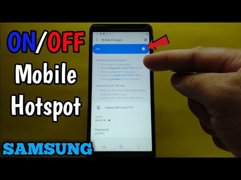How to turn ON or OFF mobile hotspot on Samsung Galaxy A01 Core