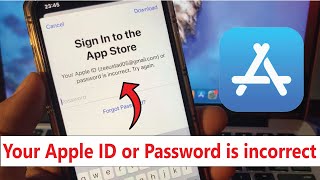 How to Fix Your Apple ID or Password is incorrect | Apple ID or Password is incorrect App Store/ Mac