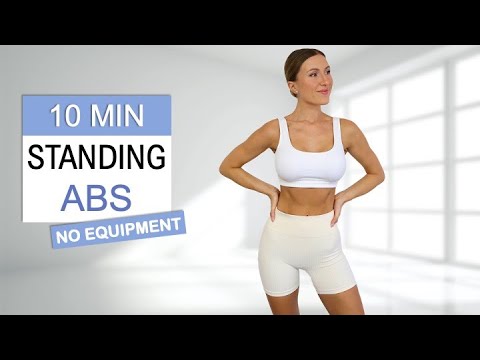 10 Min STANDING ABS | Daily Routine | Intense, No Repeat + No Equipment