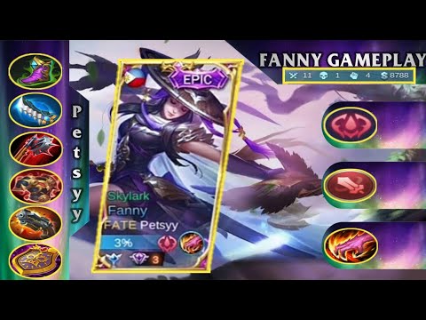Aggressive Satisfying Cables Fanny Best Build 2021 by Petsyy | Top 1 Global Fanny Gameplay | mlbb