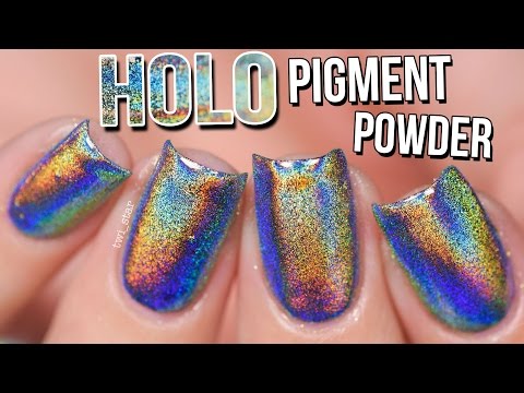 Holo Mirror Chrome Pigment Powder Nails OMG! Gel vs Polish - How to Holo #2