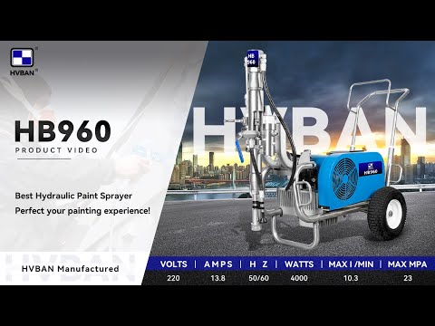 Hydraulic Paint Sprayer HVBAN HB960 Product Video | Electric Powered Hydraulic Sprayer