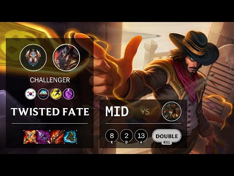 Twisted Fate Mid vs Cassiopeia - KR Challenger Patch 10.18