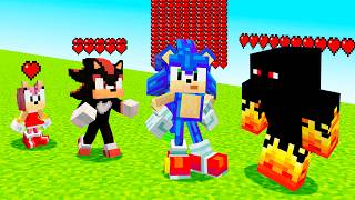Quanto de VIDA tem CADA PERSONAGEM DO SONIC no Minecraft