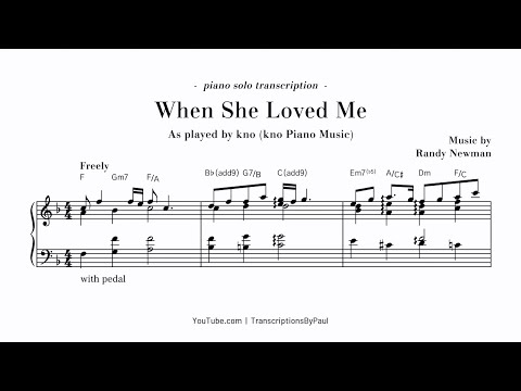 When She Loved Me - Toy Story 2 - Sheet music transcription